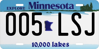 MN license plate 005LSJ