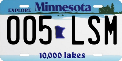 MN license plate 005LSM