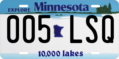MN license plate 005LSQ