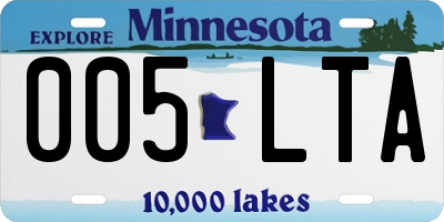 MN license plate 005LTA