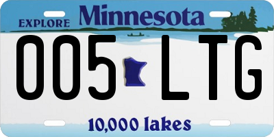 MN license plate 005LTG