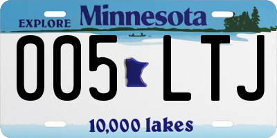 MN license plate 005LTJ