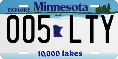 MN license plate 005LTY