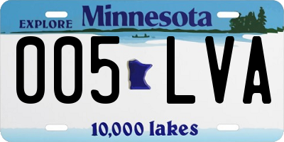 MN license plate 005LVA