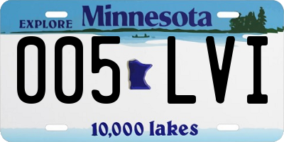 MN license plate 005LVI