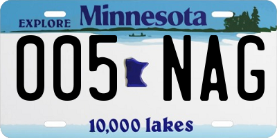 MN license plate 005NAG