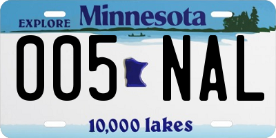 MN license plate 005NAL