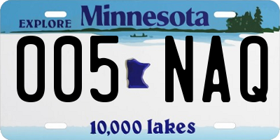 MN license plate 005NAQ