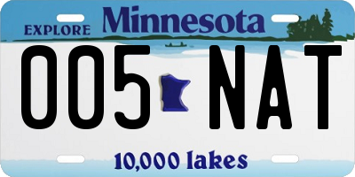 MN license plate 005NAT