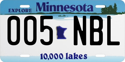 MN license plate 005NBL