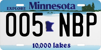 MN license plate 005NBP