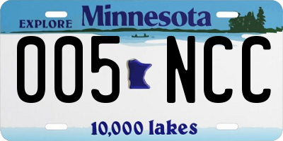 MN license plate 005NCC