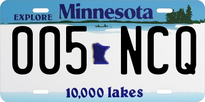 MN license plate 005NCQ