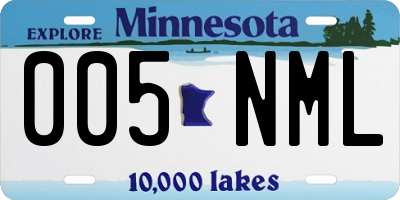 MN license plate 005NML