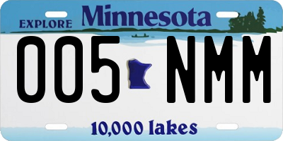 MN license plate 005NMM