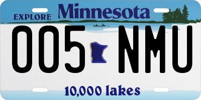 MN license plate 005NMU