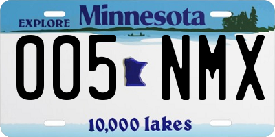 MN license plate 005NMX