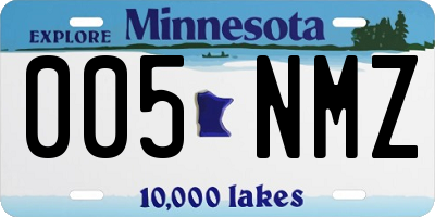 MN license plate 005NMZ