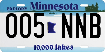MN license plate 005NNB