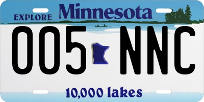 MN license plate 005NNC