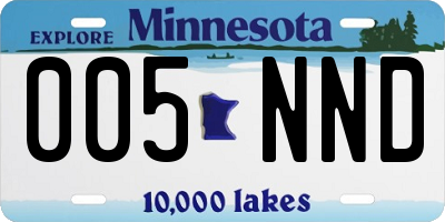 MN license plate 005NND