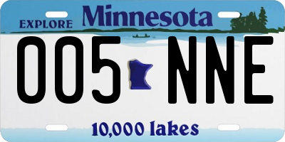 MN license plate 005NNE