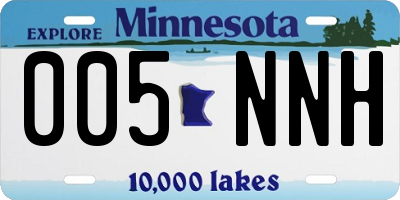 MN license plate 005NNH