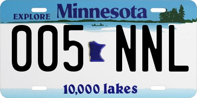 MN license plate 005NNL