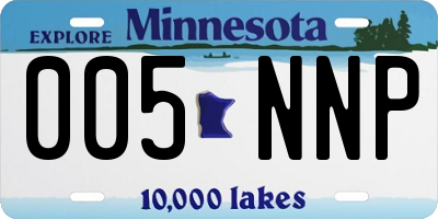 MN license plate 005NNP