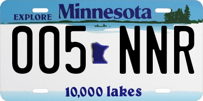 MN license plate 005NNR