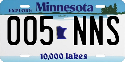 MN license plate 005NNS