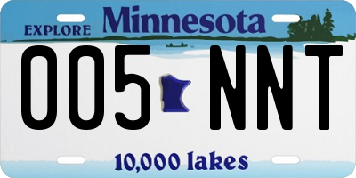 MN license plate 005NNT