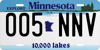 MN license plate 005NNV