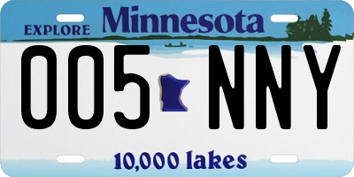 MN license plate 005NNY