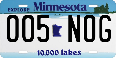 MN license plate 005NOG