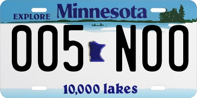 MN license plate 005NOO