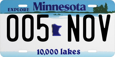 MN license plate 005NOV