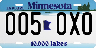 MN license plate 005OXO