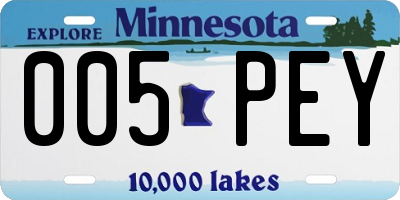 MN license plate 005PEY