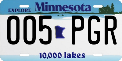 MN license plate 005PGR
