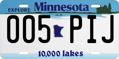 MN license plate 005PIJ