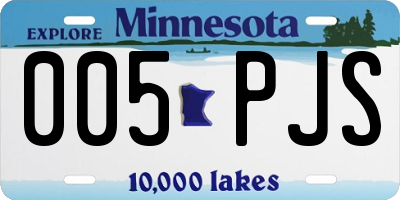 MN license plate 005PJS