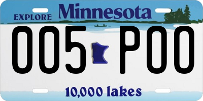 MN license plate 005POO