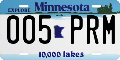 MN license plate 005PRM