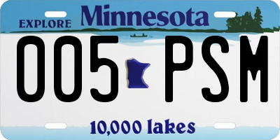 MN license plate 005PSM