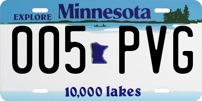 MN license plate 005PVG