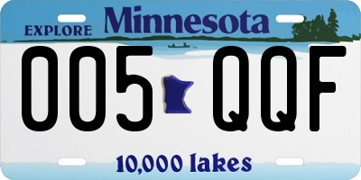 MN license plate 005QQF