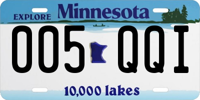 MN license plate 005QQI