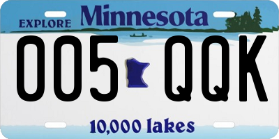 MN license plate 005QQK