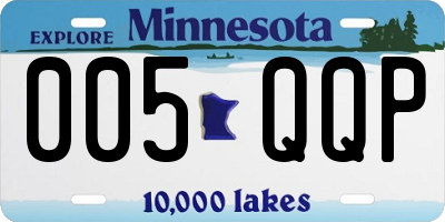 MN license plate 005QQP